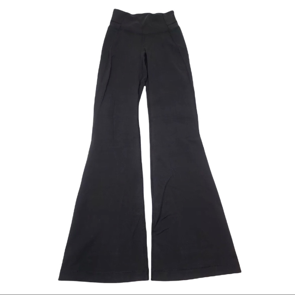 Lululemon Groove Pant Flare Full On Luon Black Size 4 Womens